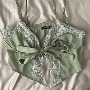 Tie-front crop top